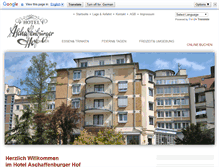 Tablet Screenshot of hotel-aschaffenburger-hof.de
